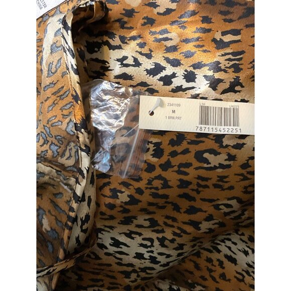 Kim Rogers Leopard Print 2-Piece Set Medium Intimates Robe & Nightgown - Picture 8 of 14